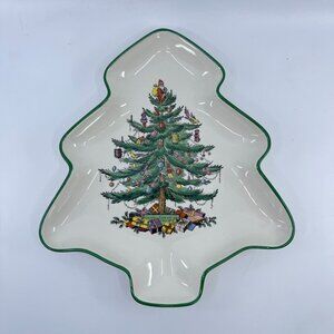 vintage spode christmas tree shaped serving dish s3324Tt made in england